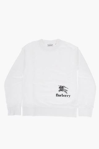 Rundhals-Sweatshirt aus gebürsteter Baumwolle