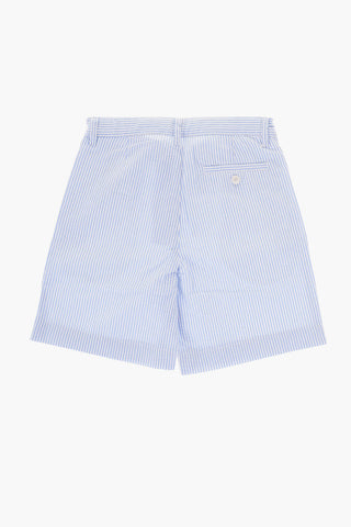 Shorts a Una Pince in Cotone a Righe Awning