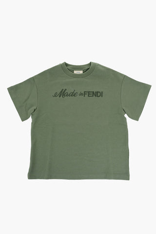 Solid Color Crew-neck T-shirt with Embroidery Logo