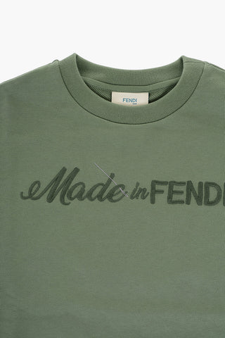 Solid Color Crew-neck T-shirt with Embroidery Logo
