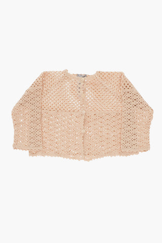 Cardigan in Crochet a Tinta unita