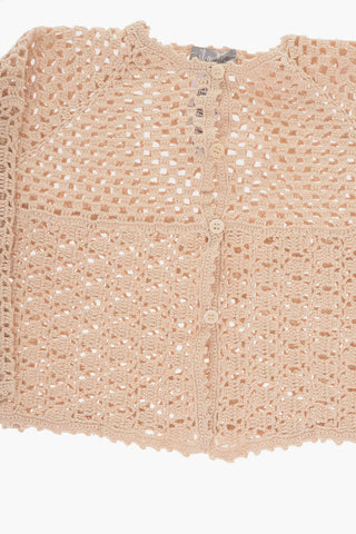 Cardigan in Crochet a Tinta unita