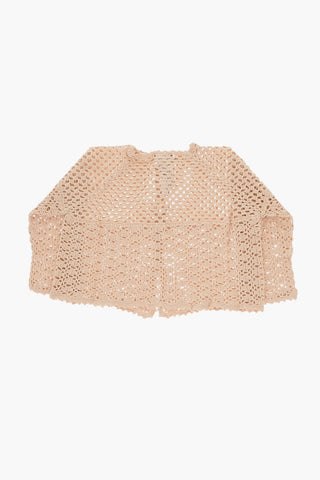 Cardigan in Crochet a Tinta unita