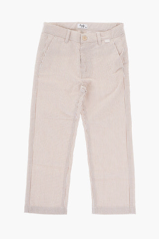 Awning Striped Cotton Pants with Belt Loops