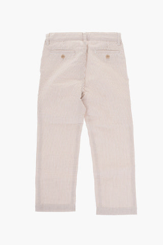 Awning Striped Cotton Pants with Belt Loops