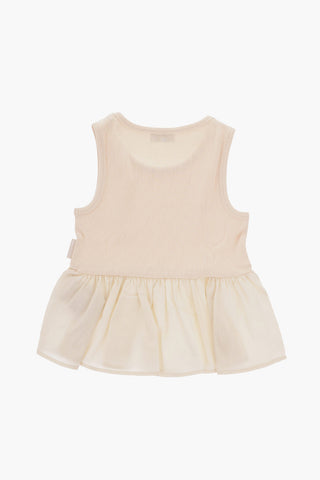 Ribbed Top With Flared Hem
