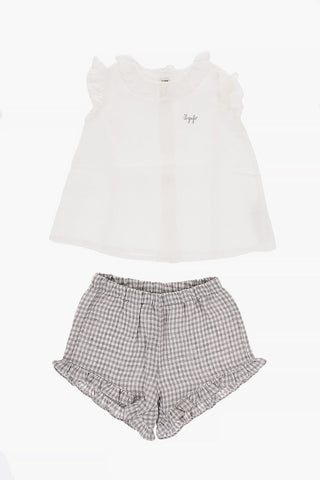 Linen Shorts and Dress Set