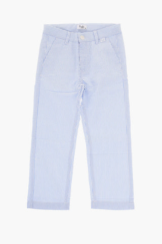 Awning Striped Cotton Pants with Belt Loops