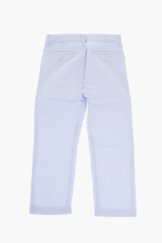 Awning Striped Cotton Pants with Belt Loops