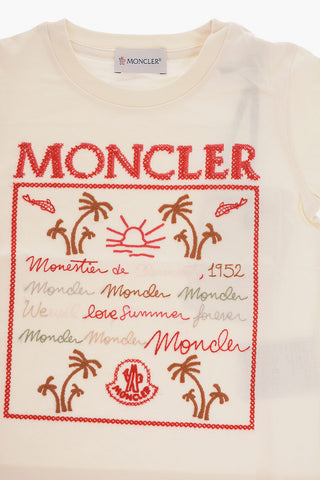 Embroidered Cotton Crew-Neck T-shirt