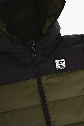 투톤 퀼팅 재킷 JULPS 배색 로고