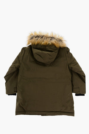 패딩 유틸리티 재킷 인조 퍼