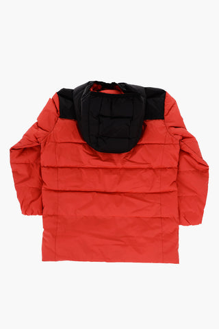 Zweifarbige wattierte Jacke JULPS mit bedrucktem Logo