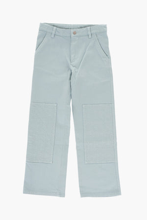 Cotton Twill Jeans with Logo Button