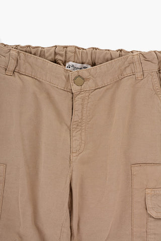 Shorts Cargo in Misto Cotone con Bottone dorato