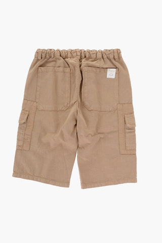 Shorts Cargo in Misto Cotone con Bottone dorato