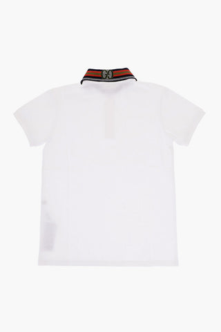 Pique Cotton Polo Shirt with 3-Buttons