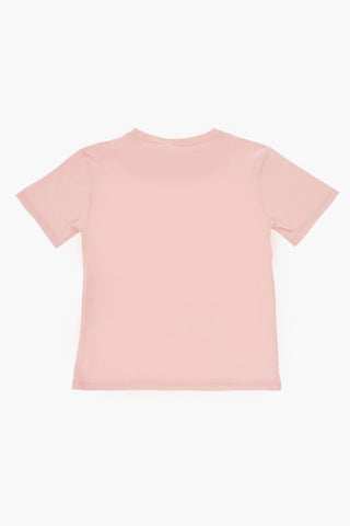 T-shirt Girocollo in Cotone con Logo Frontale