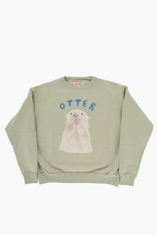 Fleeced-Cotton Crew-Neck Sweatshirt with Print