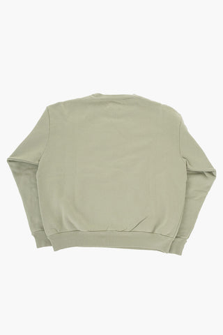 Fleeced-Cotton Crew-Neck Sweatshirt with Print