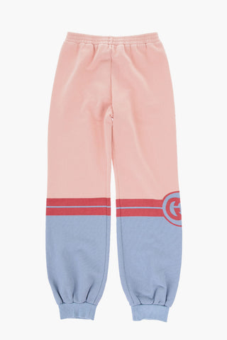Color Block Cotton Joggers