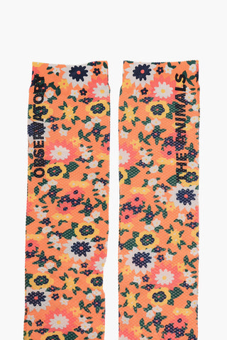 Floral-Motif Long Socks