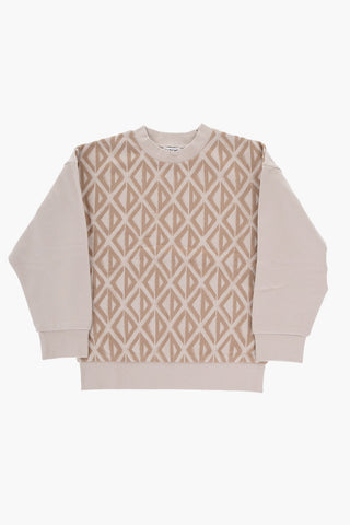 Cotton Crew-neck Sweatshirt with Frontal Print