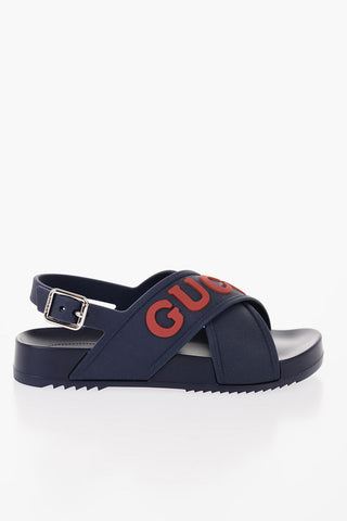 Sandali in Gomma con logo in Rilievo