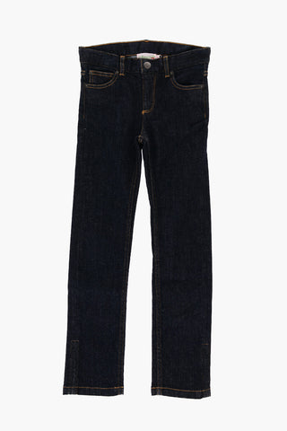 Jeans in Cotone Stretch con Cuciture a Vista
