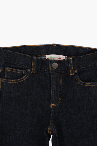 Jeans in Cotone Stretch con Cuciture a Vista
