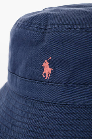 Cotton Twill Bucket Hat with Embroidered Logo