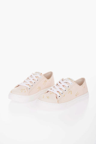 Sneakers Basse in Cotone con Stampa