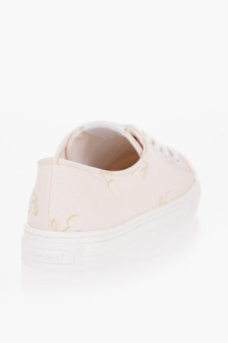 Sneakers Basse in Cotone con Stampa
