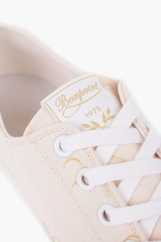 Sneakers Basse in Cotone con Stampa