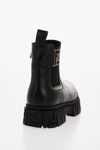 Leather Chelsea Booties with FF Monogram