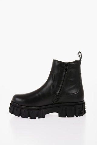 Leather Chelsea Booties with FF Monogram