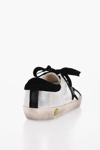 Laminated Leather SUPER-STAR CLASSIC Low Top Sneakers with Suede Details