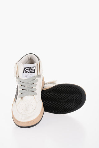 Vintage Effect Printed Leather SKY STAR High-Top Sneakers