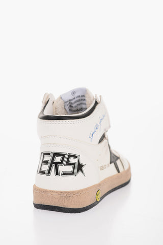 Vintage Effect Printed Leather SKY STAR High-Top Sneakers