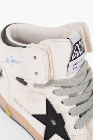 Vintage Effect Printed Leather SKY STAR High-Top Sneakers