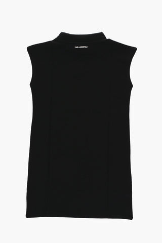 Vestito a Tinta unita con Logo in Strass