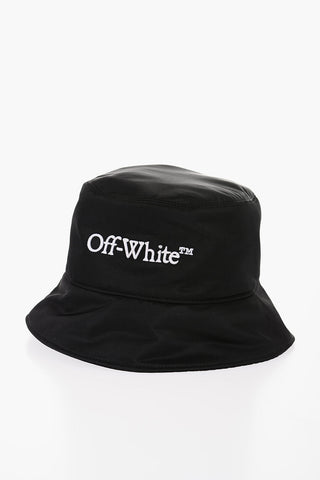 Cappello Bucket in Tinta Unita con Logo Ricamato