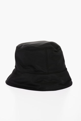 Cappello Bucket in Tinta Unita con Logo Ricamato
