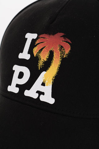 Cappello Baseball in Tinta Unita con Logo Stampato