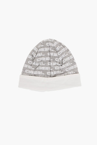 RED TAG 세트 UJERBOX-NB 바디수트, 비니 및 턱받이 올오버 프린트