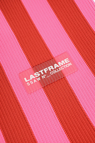 Two-Tone Striped Knitted Tote Bag