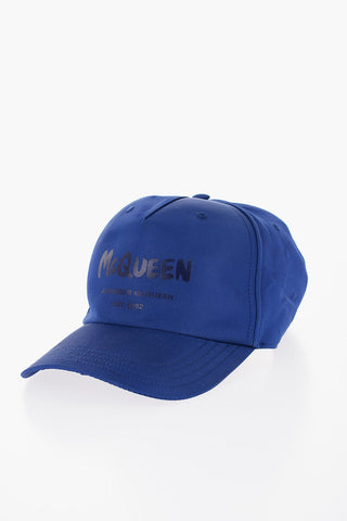 Cappello Baseball in Tinta Unita con Logo Stampato