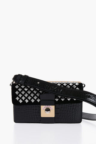 Studded Bicolor Crossbody Bag