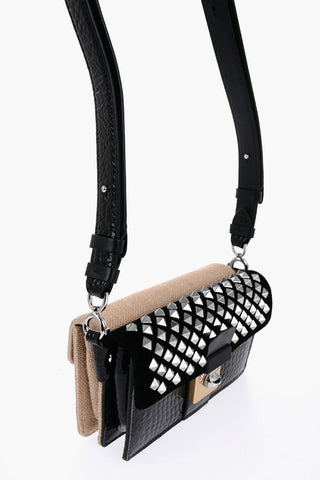 Studded Bicolor Crossbody Bag