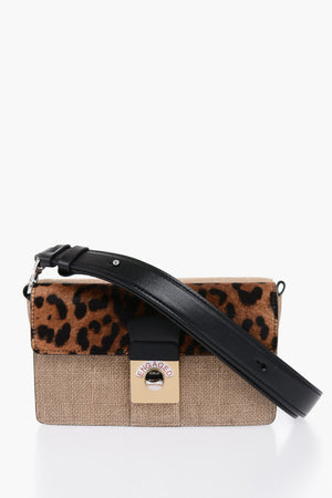 Two-Tone Crossbody Bag With Animalier Detail
